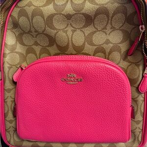 Coach Pink and Brown Women's Backpack